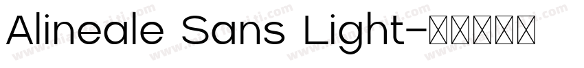 Alineale Sans Light字体转换